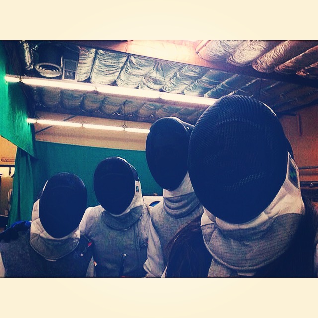 "Fencing Tournament Selfie," she calls it.