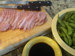 Hamachi (Yellowtail) Sashimi, caught that morning- click for a great poke recipe!