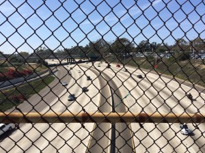 View from bridge over I-5