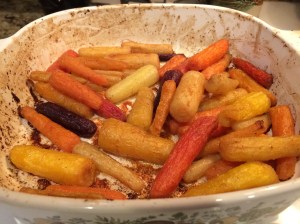 All done! They keep their color, but taste the same as ordinary carrots.