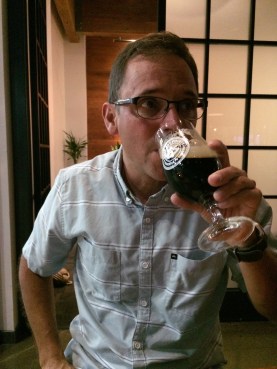 He likes my beer... uh oh.