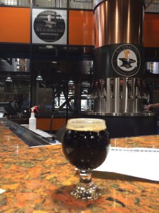 Heavy on the alcohol is this 4 oz. pour of Beer Geek Speedway Stout